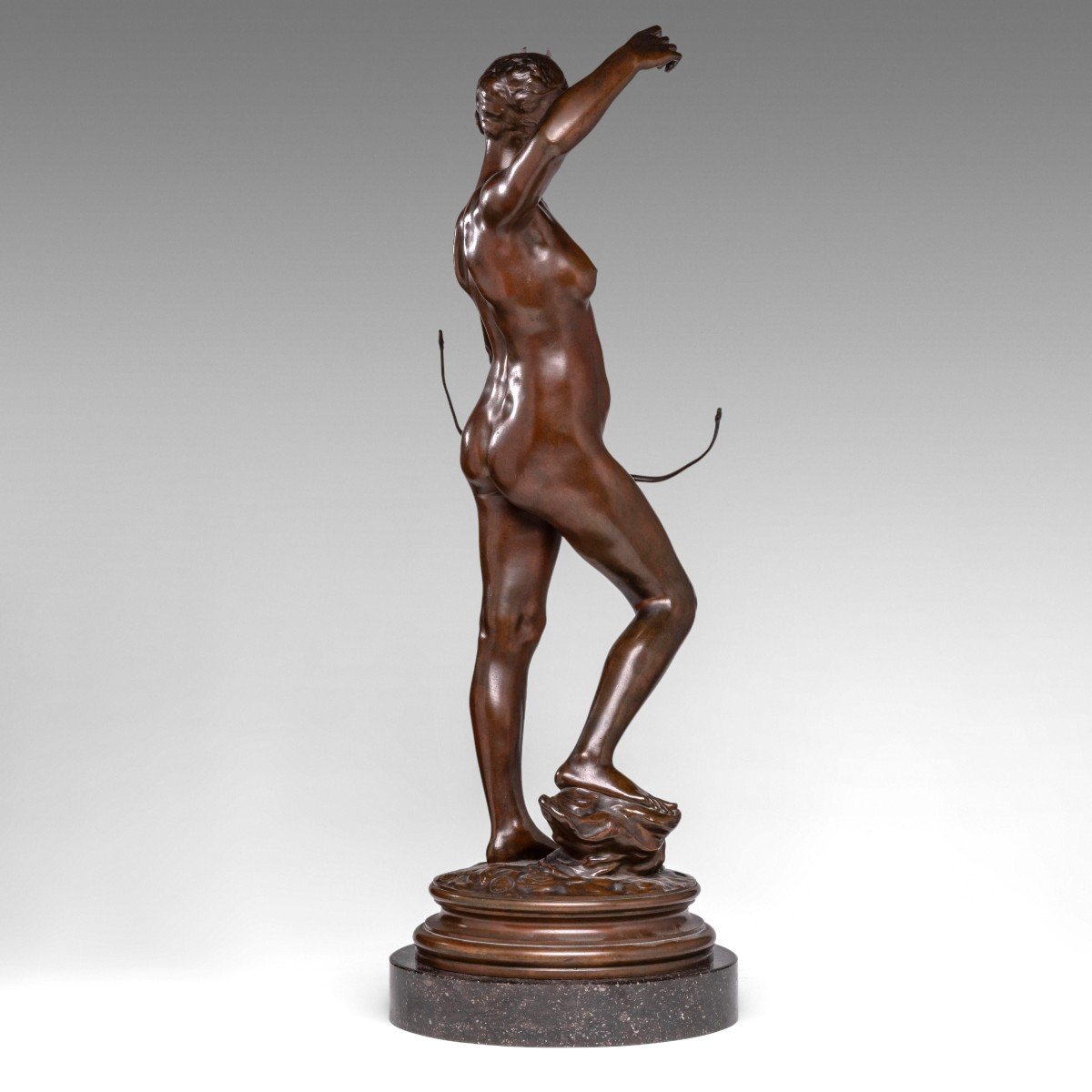 Diana The Huntress, A Bronze Sculpture By Alexandre Falguière (1831–1900)-photo-2