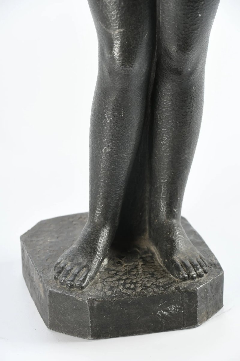 Jeune Femme Debout, Les Bras Sur La Tête – Bronze De Henri Parayre (1879-1970), 1929-photo-2