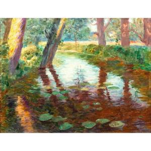 Paul-édouard Crébassa (1864-1912) - Rivière Aux Nénuphars