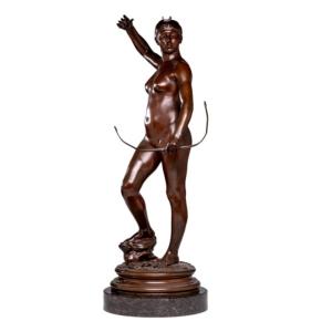 Diane Chasseresse, Une Sculpture En Bronze Par Alexandre Falguière (1831–1900)