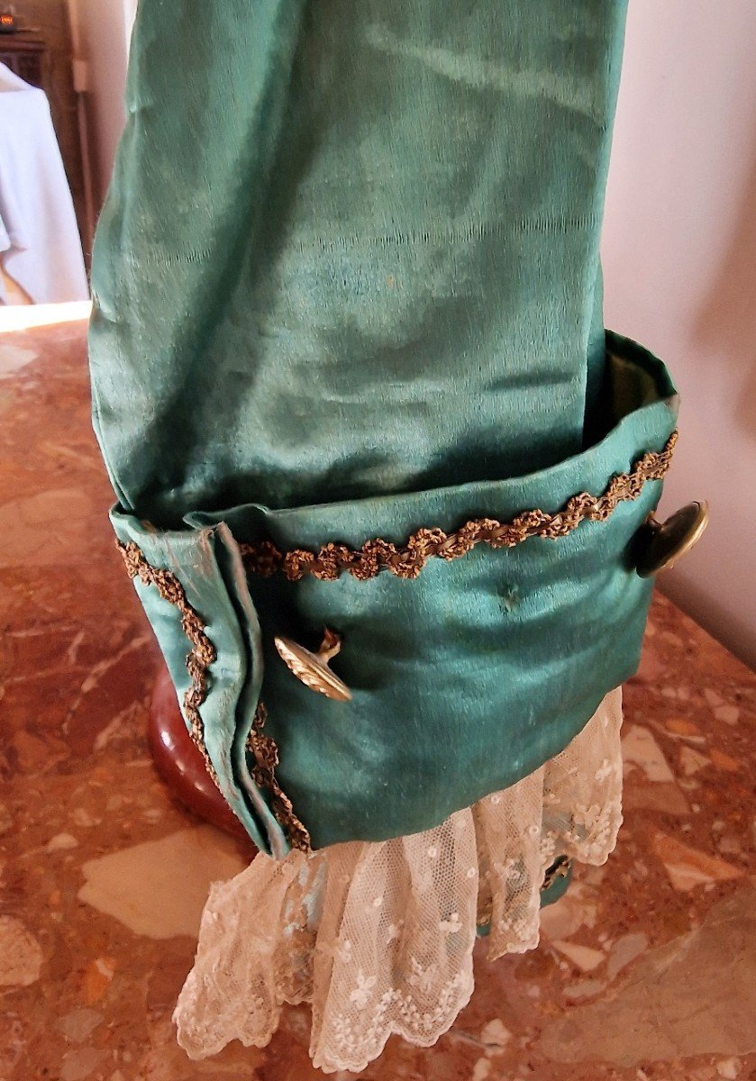 Boy's Redingote - 18th Century - Green Satin-photo-3