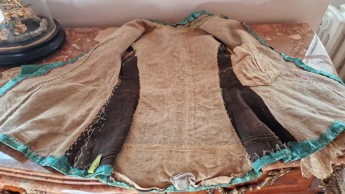 Boy's Redingote - 18th Century - Green Satin-photo-4