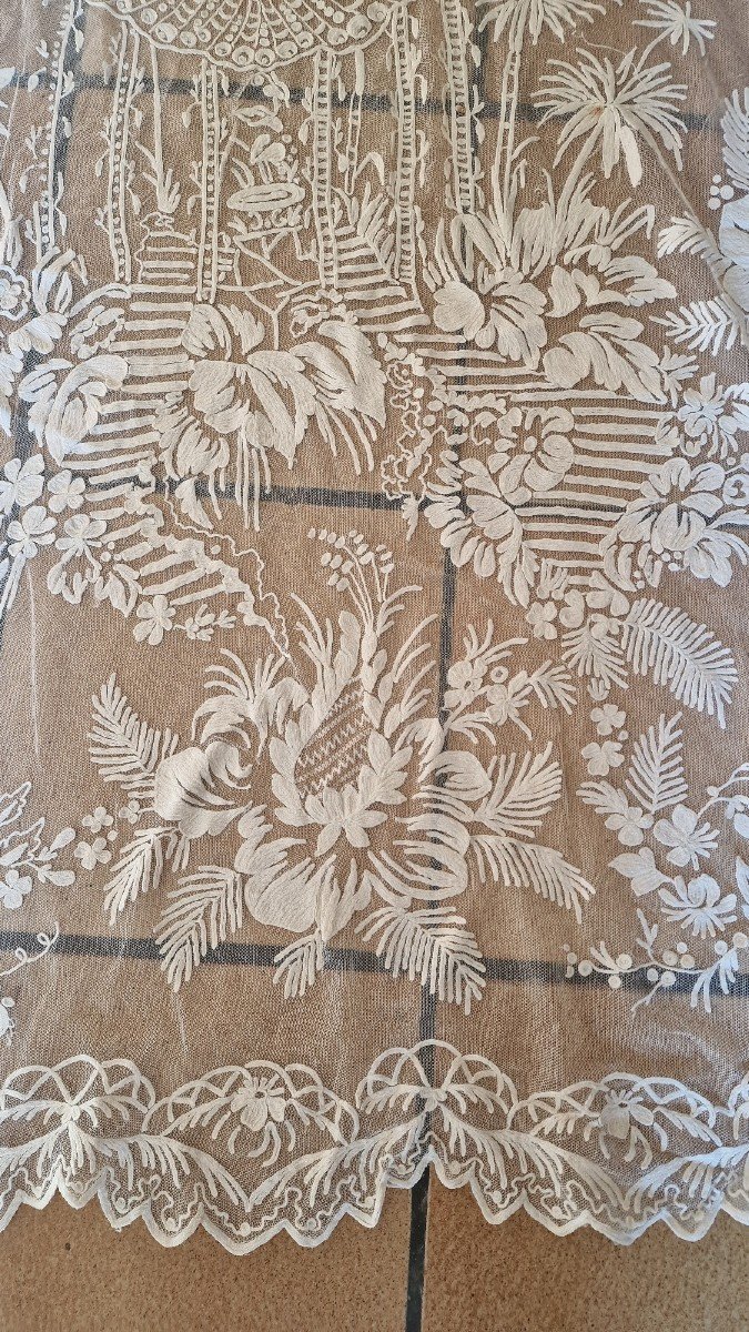 Cornely Curtain - Scalloped Border On One Side - Asian Patterns-photo-3