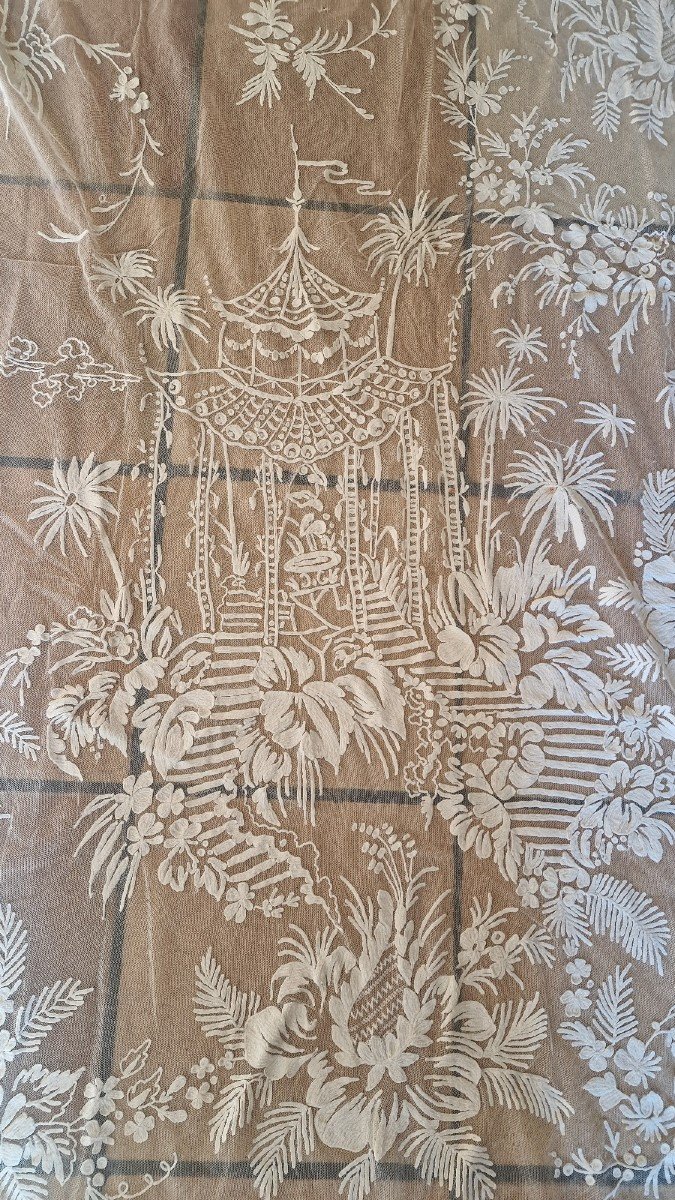 Cornely Curtain - Scalloped Border On One Side - Asian Patterns-photo-4