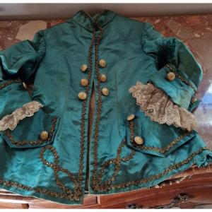 Boy's Redingote - 18th Century - Green Satin