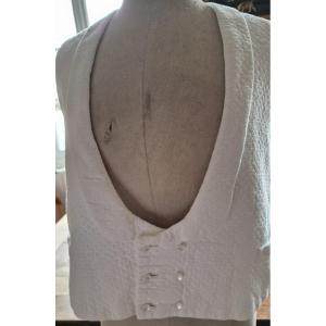 Gilet De Soiree  Pour Homme En Pique De Coton - Blanc