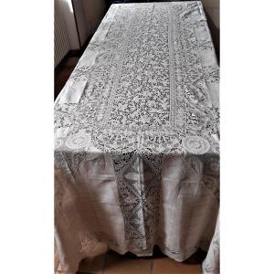 Sumptuous Ceremonial Tablecloth In Lace Late Nineteenth Century