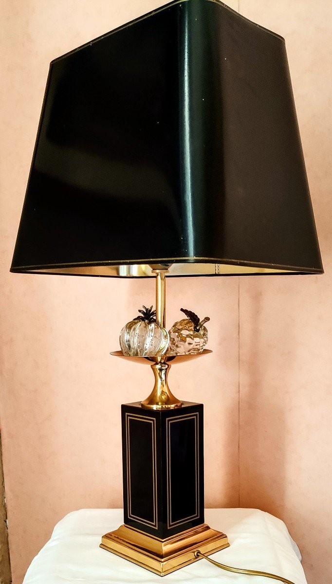 Lampe  à  Poser  Le  Dauphin   Avec  Coupe  De  Fruits