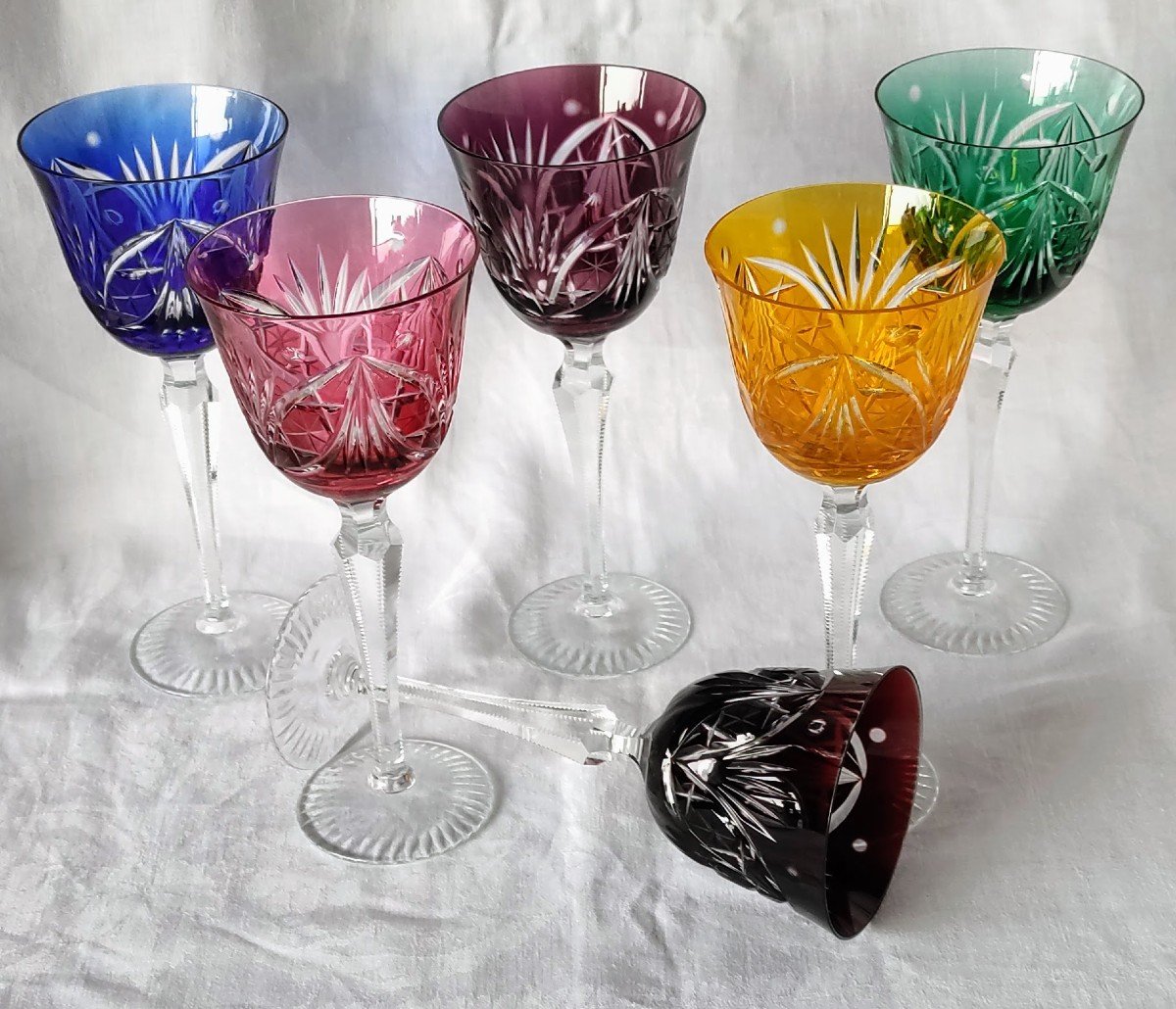 Set Of 6 Rohmer Crystal Wine Glasses-photo-4