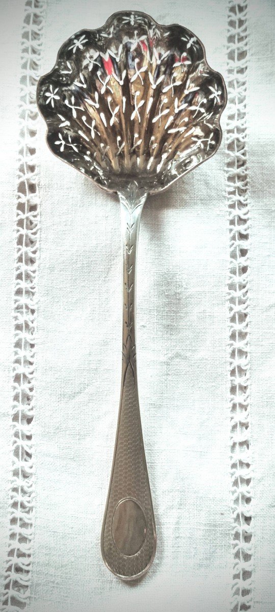 19th Century Solid Silver Sprinkling Spoon