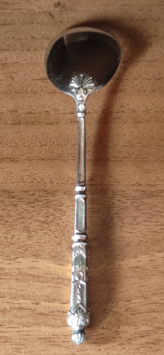 12 Sfam Silver Metal Ice Cream Spoons-photo-2