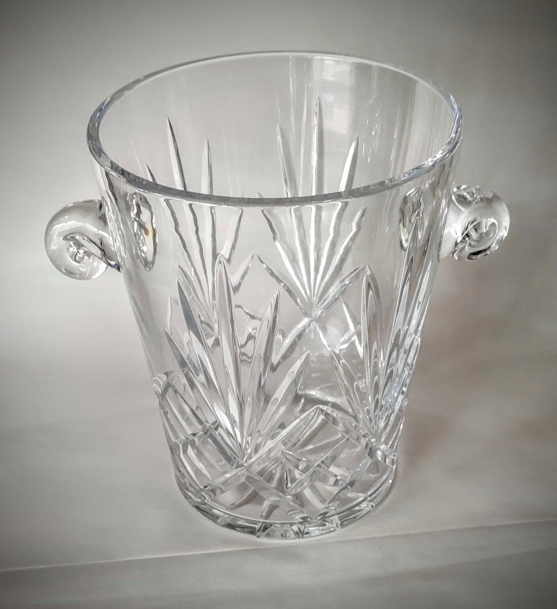 Hand Cut Crystal Champagne Bucket   