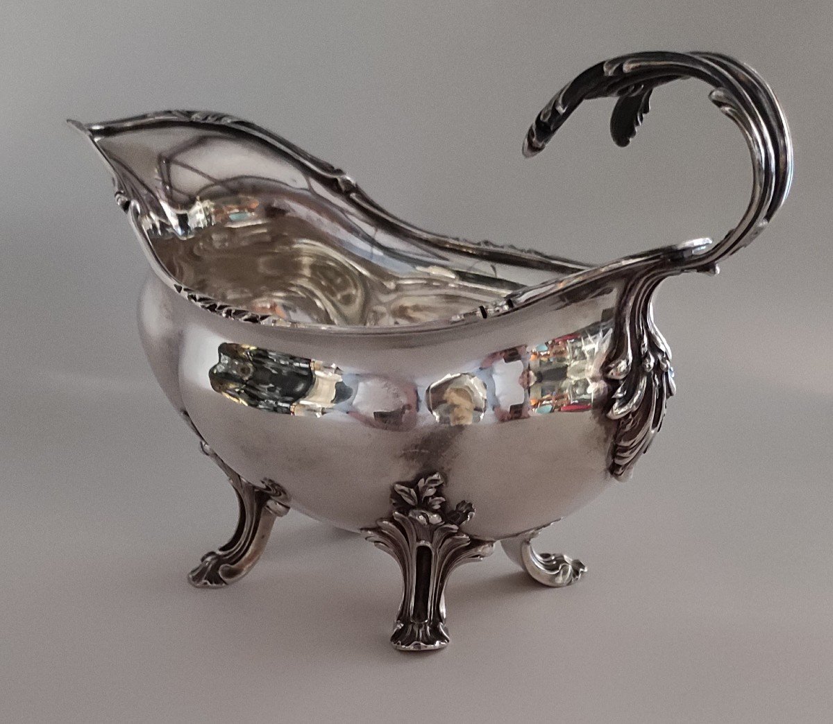 Solid Silver Sauce Boat  285 Gr-photo-2