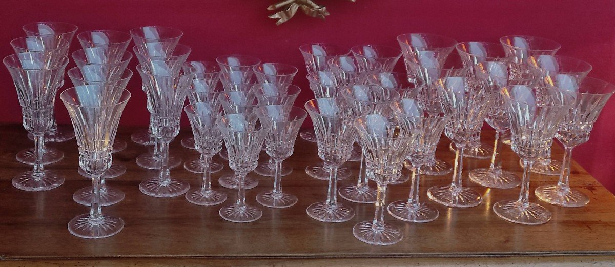 Glass Service Of 28  Pieces Cut Crystal Villeroy And Boch Model Royal-photo-4