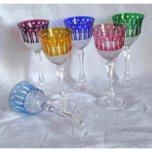 Series Of 6 Roemer Cristal Wine Glasses From Wurm