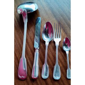 Silver Metal Cutlery Set Net Model From Maison Boulenger 