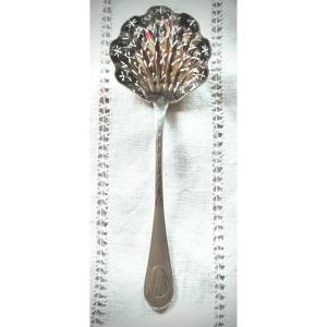 19th Century Solid Silver Sprinkling Spoon