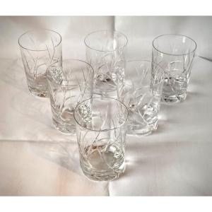 Verres  à  Whisky  Daum  Modèle  Bléneau 