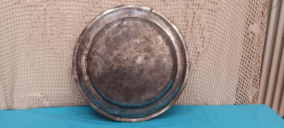 Pewter Dish From Strasbourg - 18th Century-photo-2