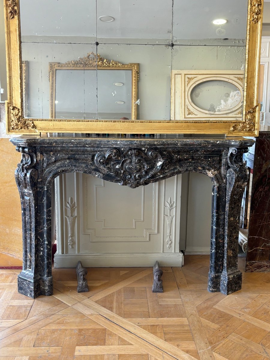 Very Beautiful Antique Louis XV Style Fireplace In Saint Jean Fleuri Marble 19th Century-photo-3