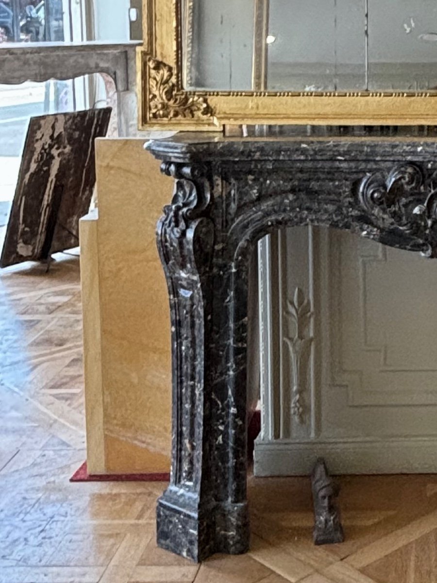 Very Beautiful Antique Louis XV Style Fireplace In Saint Jean Fleuri Marble 19th Century-photo-4