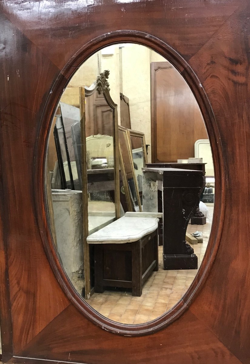 Late 19th Century Ocean Liner Style Fireplace Mirror -photo-2