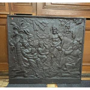 19th Century Decorative Cast Iron Fireplace Plate 