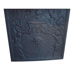 Decorative Fireplace Plate Made Of Cast Iron 