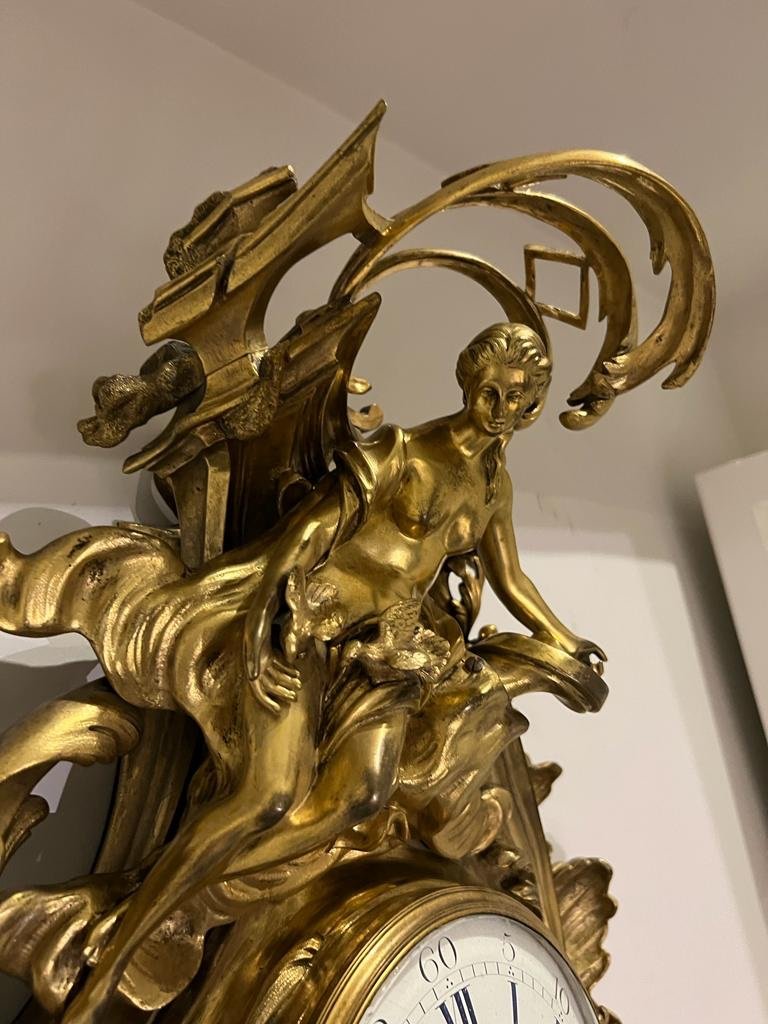 Louis XV Gilt Bronze Cartel By Charles Balthazar In Paris-photo-5