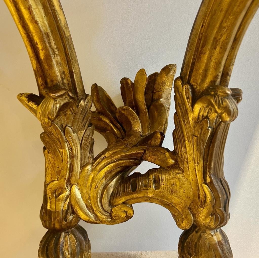 Louis XV Console In Golden Wood XVIIIth Century-photo-1