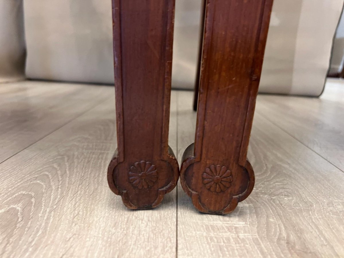 Pair Of Directoire Style Armchairs In Mahogany, 19th Century -photo-8