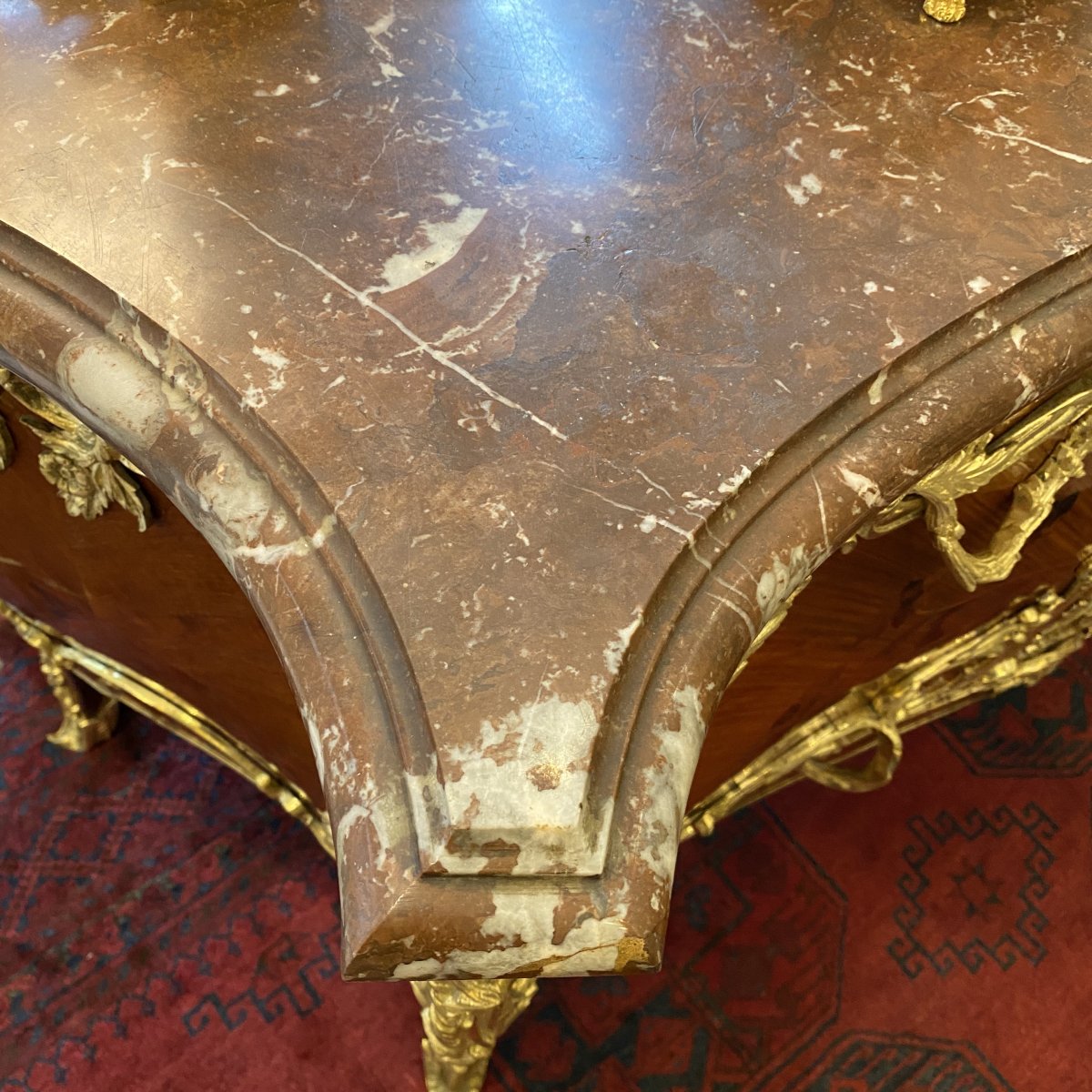 Grande Commode D’apparat De Style Louis XV Et D époque Fin XIX Ieme -photo-4