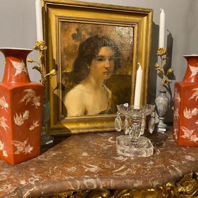 Table Portrait Of Young Woman Early XX I