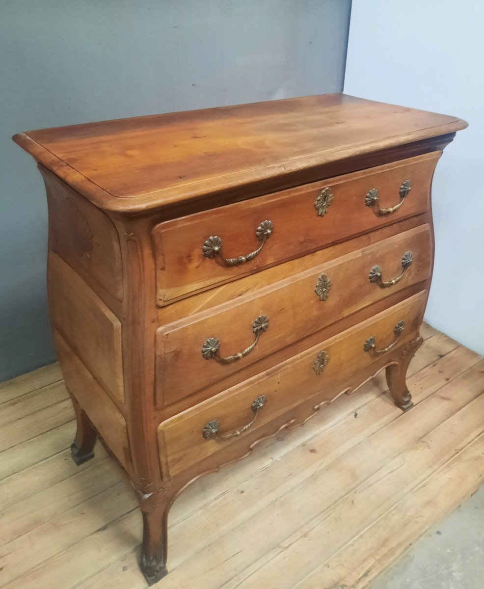 Eighteenth Century Cherrywood Chest Of Drawers -photo-1