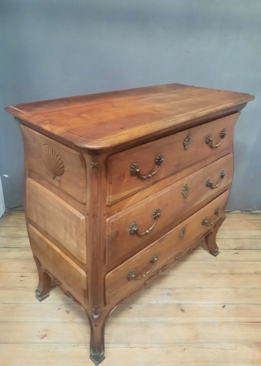 Eighteenth Century Cherrywood Chest Of Drawers -photo-3