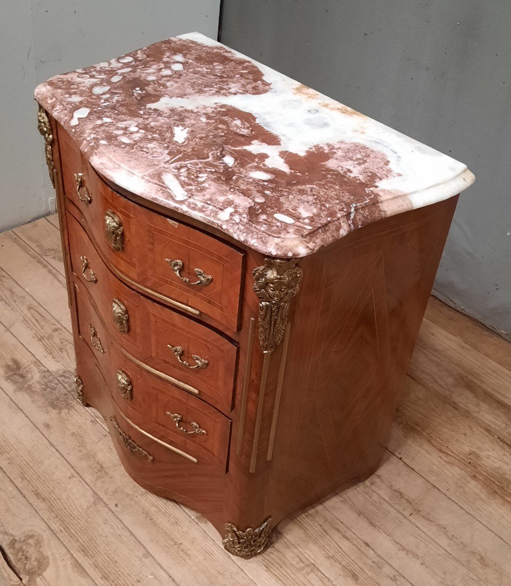 Louis XIV Style Marquetry Chest Of Drawers-photo-1