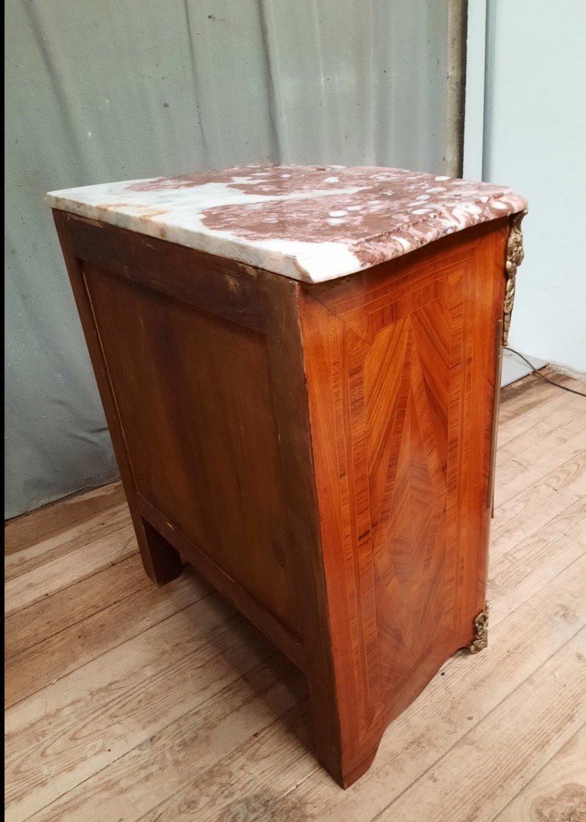 Louis XIV Style Marquetry Chest Of Drawers-photo-5