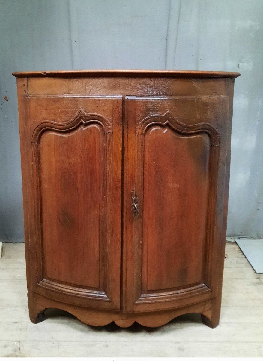 Natural Wood Corner Cabinet-photo-2