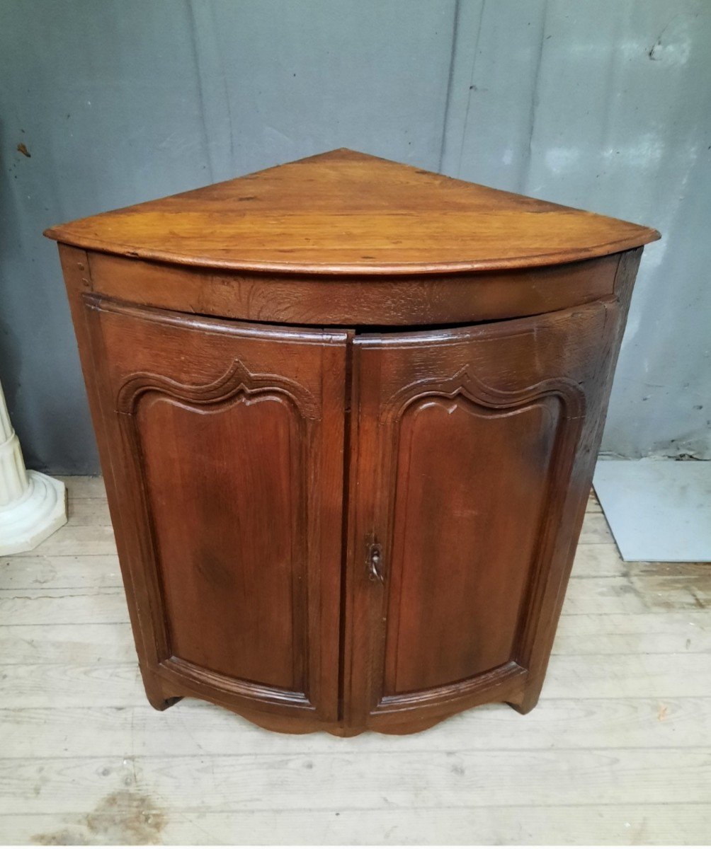 Natural Wood Corner Cabinet