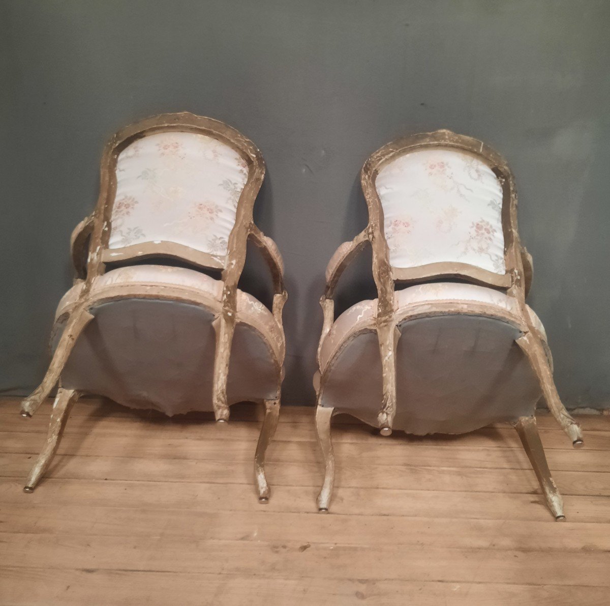 Pair Of Louis XV Period Cabriolet Armchairs -photo-5