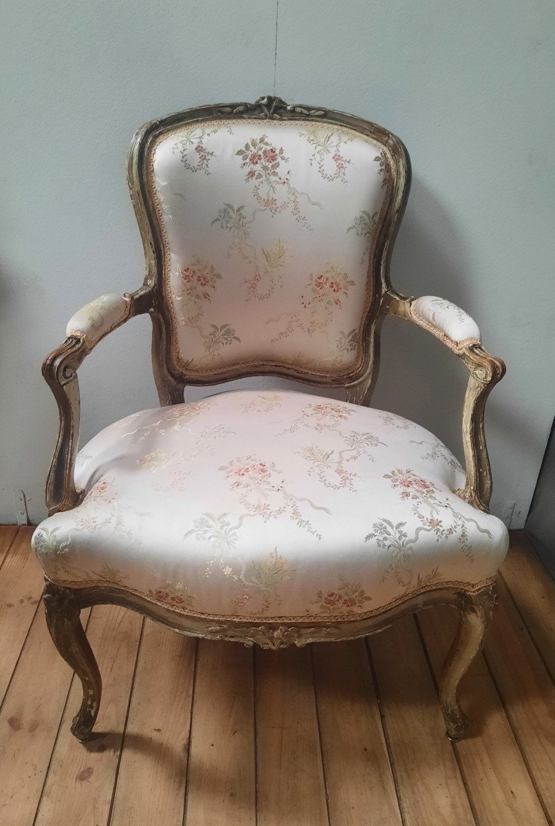 Pair Of Louis XV Period Cabriolet Armchairs -photo-6