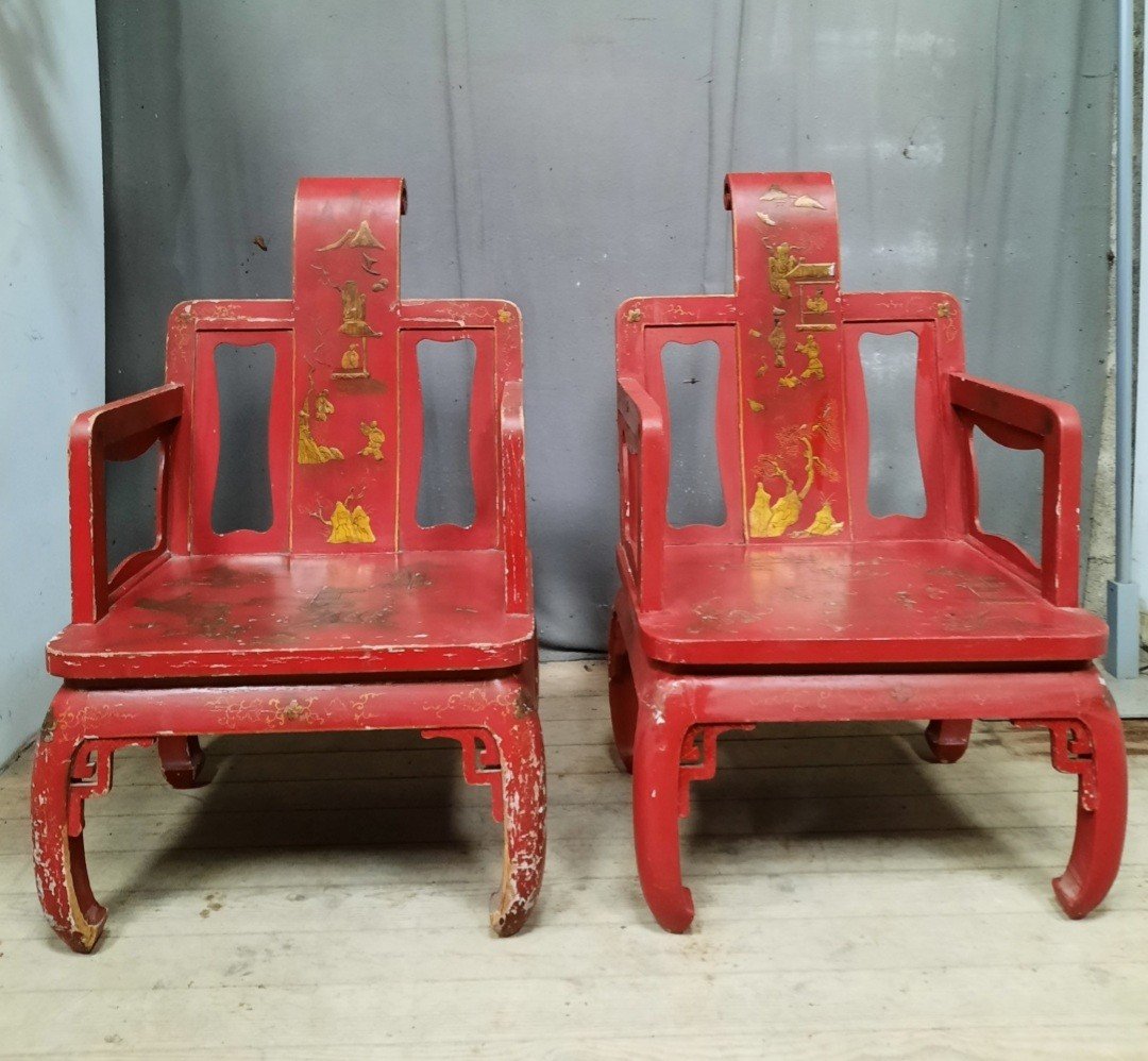 Pair Of Far Eastern Armchairs-photo-2