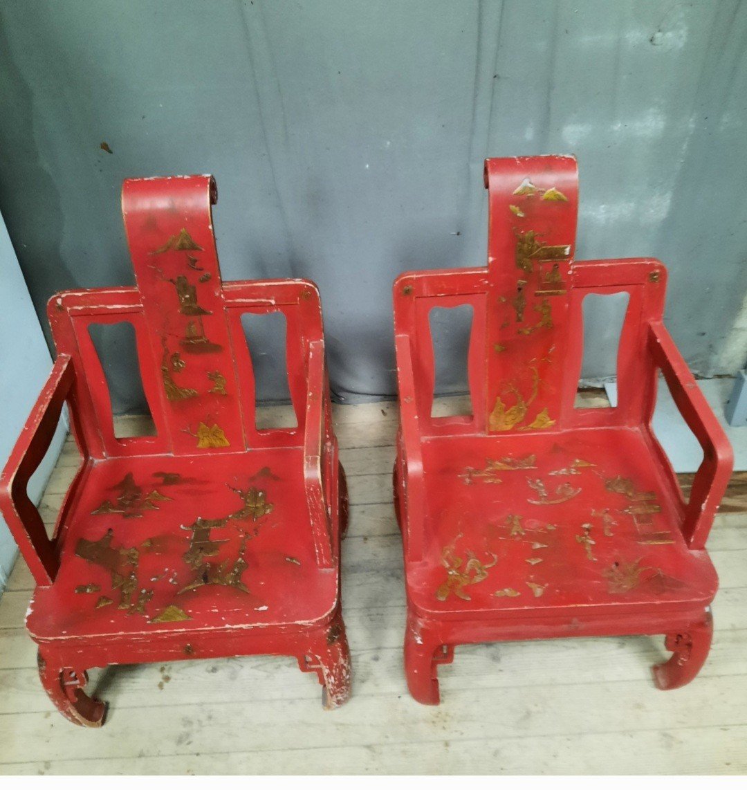 Pair Of Far Eastern Armchairs-photo-4