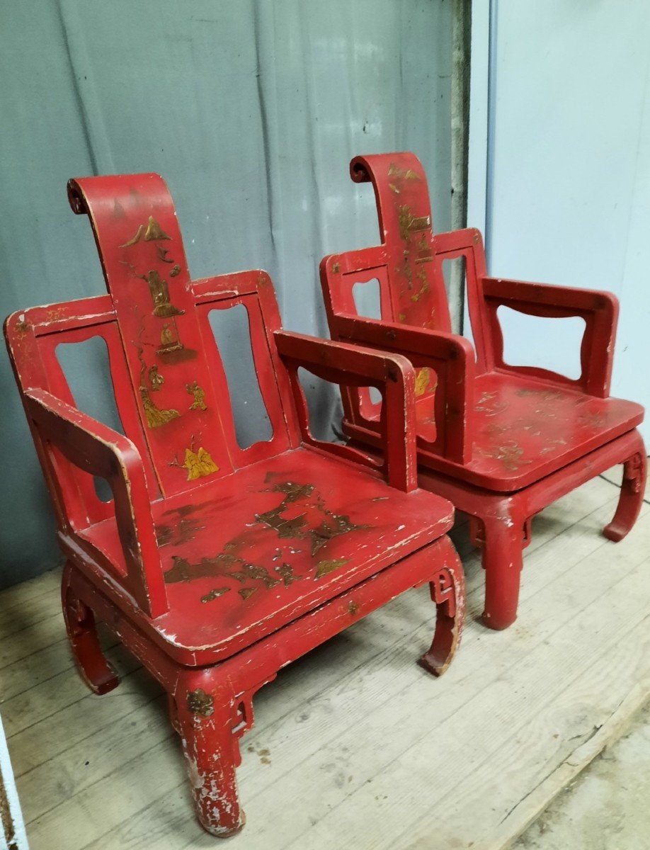 Pair Of Far Eastern Armchairs-photo-1