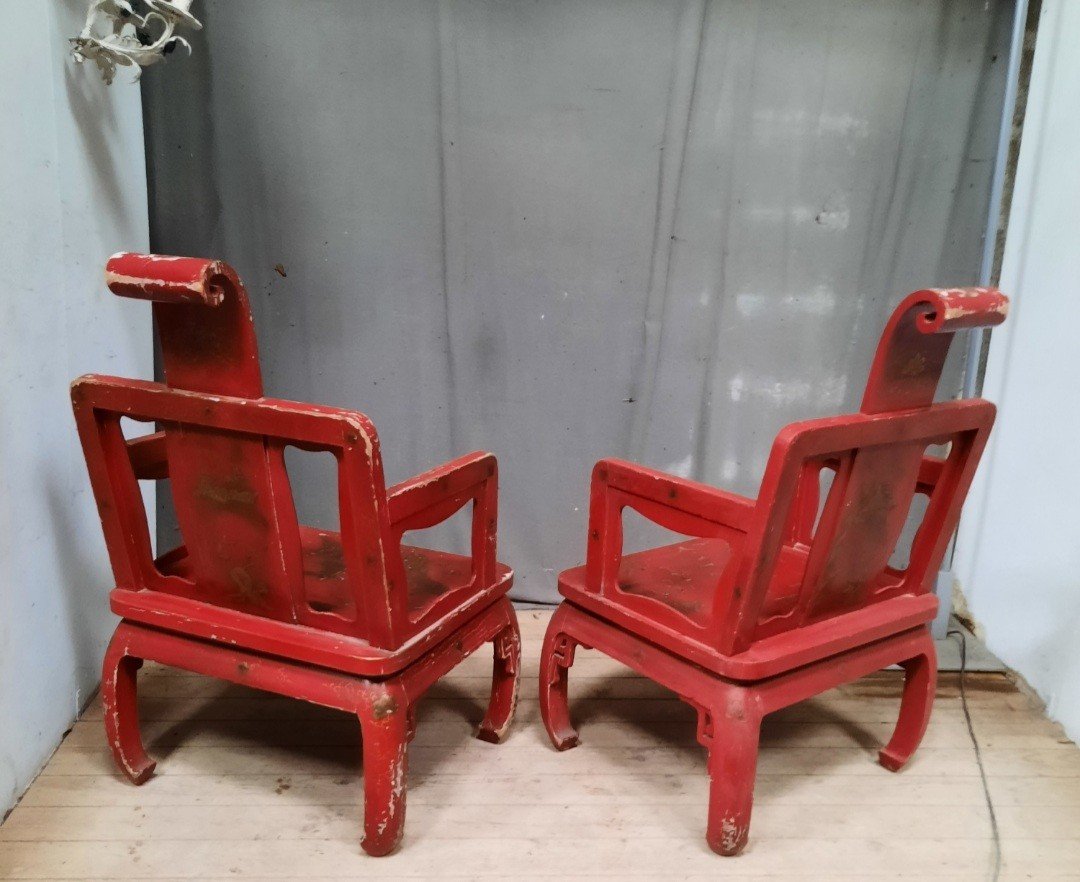 Pair Of Far Eastern Armchairs-photo-3