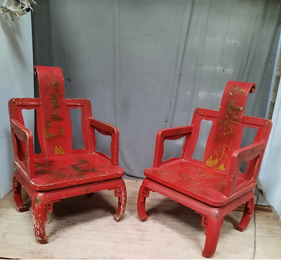 Pair Of Far Eastern Armchairs