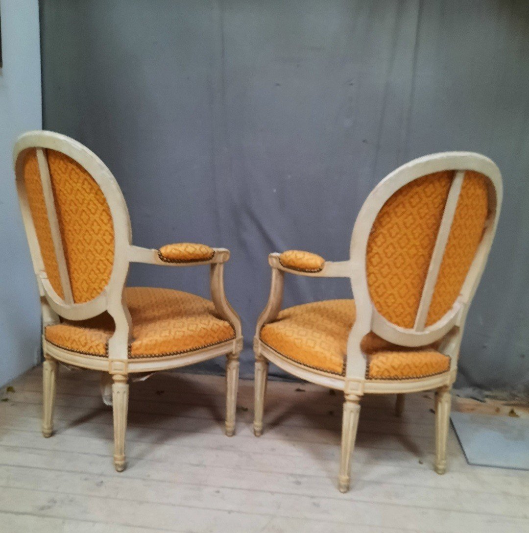 Pair Of Louis XVI Style Armchairs -photo-3