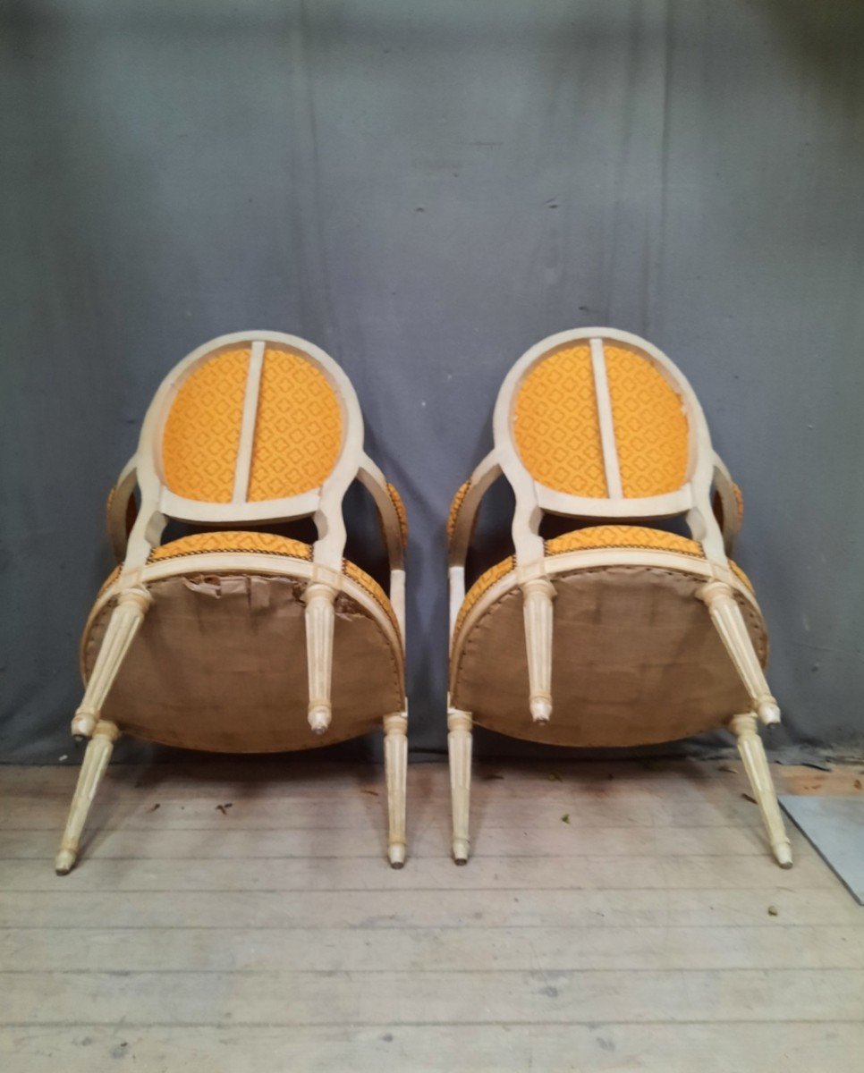 Pair Of Louis XVI Style Armchairs -photo-5