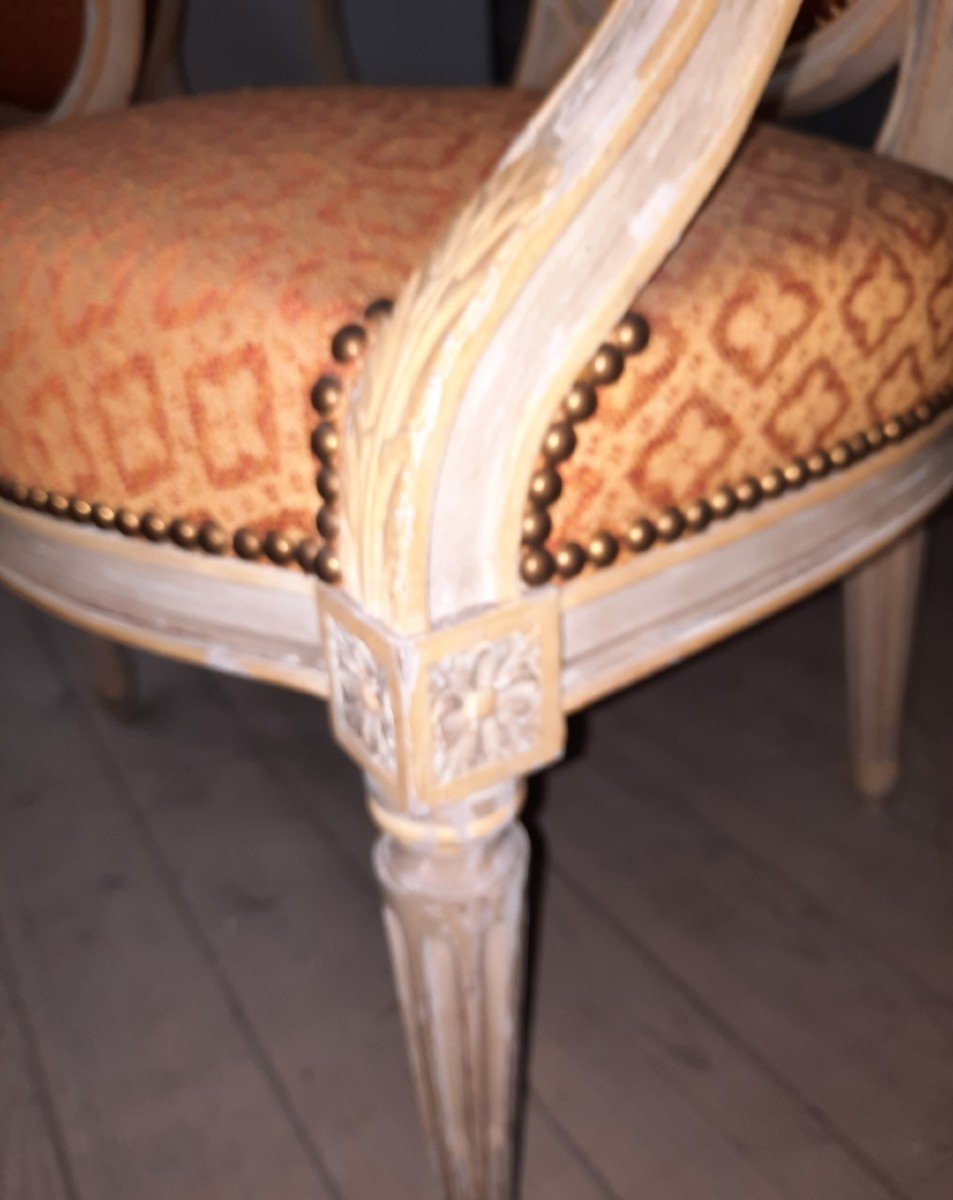 Paire De Fauteuil Style Louis XVI -photo-8