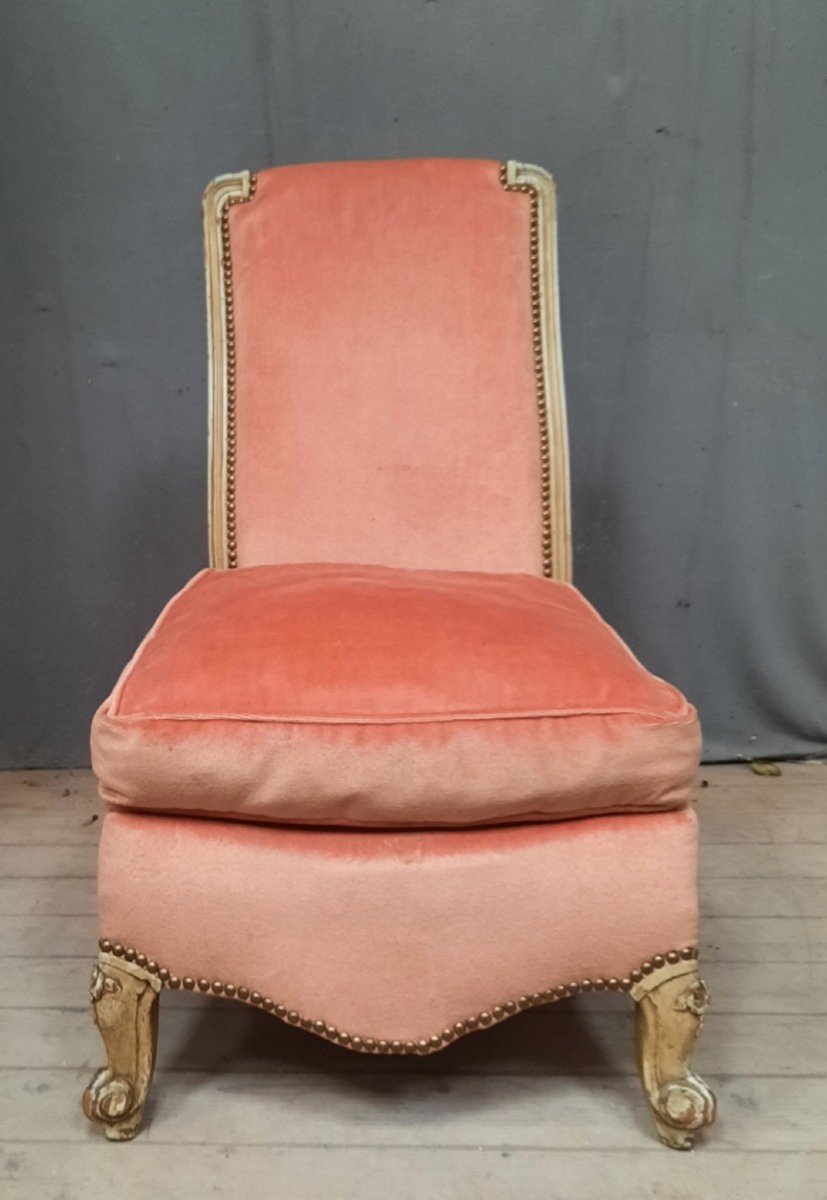 Louis XV Upholstered Low Chair -photo-2